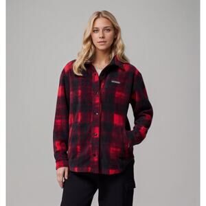 NWT Columbia Benton Springs Shirt Jacket II Red Flannel Snap Button XL